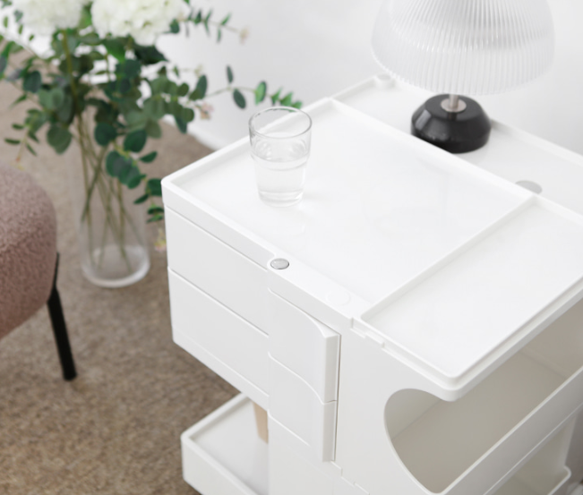 MARKET B★BINGEURI ROTATING DRAWER TROLLEY 2T★2段トローリー Market B BINGEURI Rotary Drawer Trolley 2-Tier White
