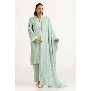 Ensemble décontracté d'été 3 pièces IUSTKSD-2037 en tissu imprimé avec broderies respirantes - Product Image 5