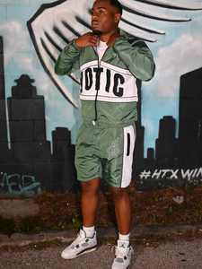 เสื้อแจ็กเก็ตผ้าไนลอนสำหรับผู้ชาย, ชุดวอร์มปักโลโก้สะท้อนแสง - Product Image 6