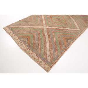 พรมวินเทจ ขนาด 6.1x9.8 ฟุต พรมตุรกี พรมขนสัตว์ขอบสีน้ำตาล - Product Image 2