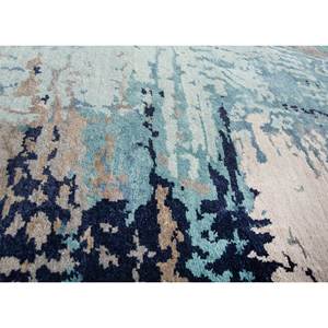 Alfombra Kavi Azul de Lana y Seda de Bambú Anudada a Mano, Colección Project Error, Patrón Abstracto para Uso Doméstico, Esk-439 - Product Image 3