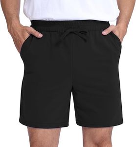 กางเกงขาสั้นผ้าฟลีซสำหรับผู้ชายและผู้หญิงผ้าคอตตอนฟลีซเอวยางยืดสำหรับกีฬาวิ่งและยิมแบบลำลอง - Product Image 1