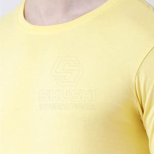 Camisetas de manga larga de algodón de Spandex de alta calidad, respetuosas con el medio ambiente, transpirables, 350g, peso pesado, informal, holgado - Product Image 2