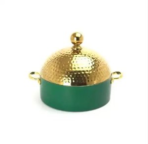 Casserole en cuivre uni avec poignée et couvercle pour la cuisson et le service vaisselle vaisselle vaisselle de table casseroles - Product Image 5