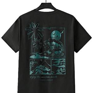 Conjunto de camiseta y pantalones cortos para hombre Diseño moderno Tela transpirable para verano Conjunto de camiseta y pantalones cortos de moda - Product Image 4