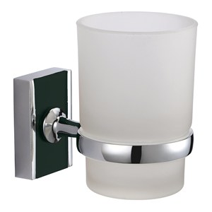 Portaspazzolino MSV 'Alba' in zinco cromato, 6,4 x 9,5 x 14,3 cm - Product Image 1