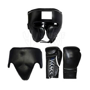 ชุดฝึกชกมวยหนังแท้สีดำแบบกำหนดเองได้ชุดฝึกชกมวยดีไซน์ใหม่สำหรับมืออาชีพที่เป็นมิตรกับสิ่งแวดล้อม - Product Image 2
