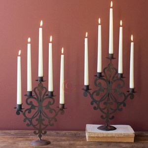 Wedding Tabletop Decoration Candelabra High Quality Metal Copper Candelabra Unique <b>Candle</b> Jar <b>Holder</b> Modern Home Decor Supply - Product Image 1