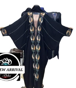 Abaya Kaftan de Poliéster de Lujo para Mujer, Diseño Marroquí, Hecha a Mano y Pintada a Mano, para Invierno, Verano y Primavera, Venta al Por Mayor en Dubái - Product Image 1