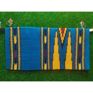 Western Show Horse Saddle Blanket Diseño de Nueva Zelanda Manta de sillín de lana hecha a mano Top Wool Saddle Pad Size - Product Image 1