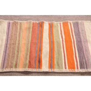 2.2x9.8 ft Vintage Turkish <b>Rug</b>, <b>Runner</b> <b>Rug</b>, Orange Purple Patchwork Wool <b>Rug</b> - Product Image 4