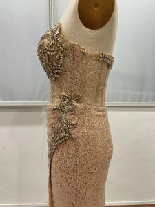 Vestidos <span class=keywords><strong>de</strong></span> Noche Largos sin Mangas con Corte en A en <span class=keywords><strong>Oro</strong></span> Rosa, Vestidos <span class=keywords><strong>de</strong></span> Fiesta y Graduación para Mujer 2026 - Product Image 4