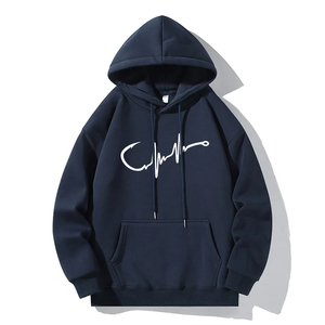 Yeni kalp atışı hattı balıkçılık kanca desen hoodie moda kapüşonlu sweatshirt eğlence sokak çekim Harajuku kazak - Product Image 3