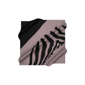 Luxury Designer <b>Silk</b> Crepe Satin Square <b>Scarf</b> 90x90 Custom Digital Print Leopard & Dot Pattern - Product Image 1