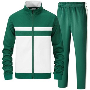 Conjuntos de gimnasio para hombre, conjunto de dos piezas de patrón sólido con pantalones elásticos, chándal de invierno de talla grande, venta al por mayor, recién llegados - Product Image 3