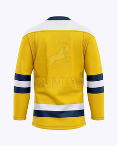 เสื้อฮอกกี้น้ำแข็งลายพิเศษคุณภาพสูง ผลิตจากโพลีเอสเตอร์ 100% ระบายอากาศได้ดีและแห้งเร็ว จากคอลเลกชันชุดฮอกกี้น้ำแข็ง - Product Image 2