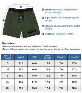 Pantalones cortos deportivos 2 en 1 para hombre de moda, pantalones cortos de entrenamiento de gimnasio con tela transpirable de secado rápido y bolsillo con cremallera segura - Product Image 6