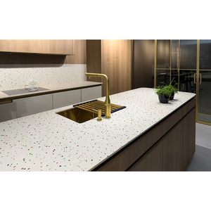 <b>Prime</b> Core Custom Contemporary Eco-Friendly Kitchen Bathroom Vanity Tops Calacatta Quartz Stone Countertops Prefab Cut Hotel - Product Image 1