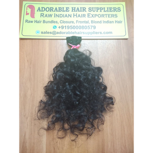 ผมต่อแนวหนังกำพร้าธรรมชาติบริสุทธิ์จากอินเดียมัดผมเป็นลอนตรง - Product Image 5