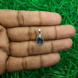 Kyanite Minimalist Gemstone <b>Necklace</b> 925 Sterling <b>Silver</b> <b>Handmade</b> Spiritual Healing Stone Pendant for Women Pendant Gift for Her - Product Image 1
