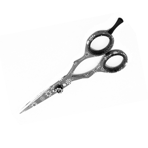 Ciseaux de coiffeur personnalisés, ciseaux de coiffure professionnels en acier inoxydable à revêtement floral - Product Image 6