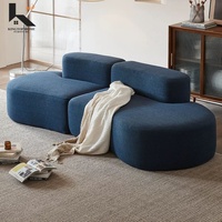 Modernes Luxus-Samtsofa-Set mit verstellbaren Funktionen und langlebigem Design für Wohnzimmer und Schulen – Knochenloses Sofa