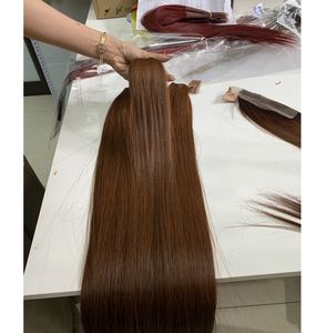 Paquetes de cabello humano vietnamita natural 22 pulgadas Ombre Orange Dark Straight Weft Hair Havinahair Brand 5 Star - Product Image 5