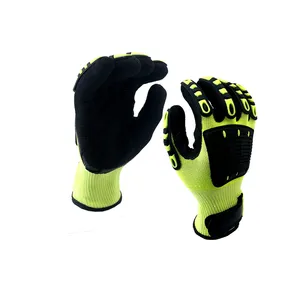 カスタムロゴ2024パフォーマンスハンドツールは機械手袋に影響を与えます滑り止め保護機械手袋産業作業用手袋