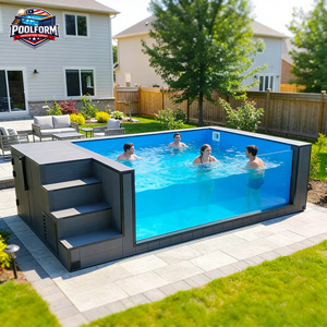 Shipping Container Fiberglass in Ground Pool Corrosion Resistant UV Resistant Outdoor Accessories - Product Image 1