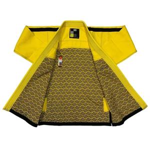Amarillo brasileño Jiu Jitsu Gi BJJ Kimono Stretch Jiu-jitsu uniforme para adultos hombres mujeres Lucha Libre artes marciales cinturón forro Gis - Product Image 4