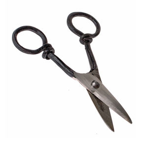 Tijera negra antigua medieval rústica, Metal hecha a mano de tijera, tijeras de hilo medieval/tijera transparente - Product Image 1