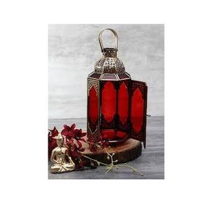 โคมไฟและขวดโหลเทียนทำจากโลหะแบบโบราณสำหรับตกแต่งห้องโรงแรมหรูของตกแต่งโต๊ะพร้อมเอฟเฟกต์ไฟฉาย - Product Image 5