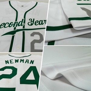 Personnalisé Blanc-Noir Kelly Vert Authentique Split Mode Baseball Jersey - Product Image 5