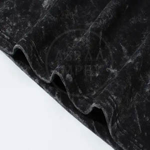 Mode urbaine T-shirt en coton délavé à l'acide pour hommes Vêtements tendance vintage personnalisés 100% Tissu tricoté - Product Image 3