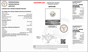 D สี VS1 Carity ขนาด0.94Ct ขัด Labgrown เพชรรูปทรงกลม HPHT-CVD เพชร - Product Image 5
