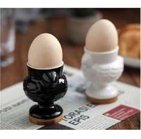 Deux Niveaux Antique Cuisine Vintage Cuisine Fonte Il Cast Coquetiers Titulaires Coq Cuisine Oeuf Coddler Coq Décor Panier À Oeufs
