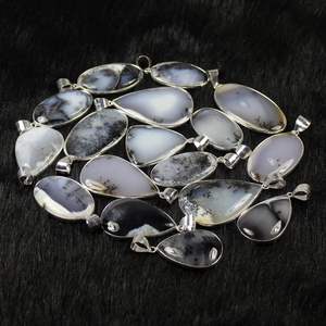 จี้อัญมณีธรรมชาติ Dendrite Agate เครื่องประดับจี้เสน่ห์เครื่องประดับสร้อยคอจี้ขายส่งแบบฝา - Product Image 5