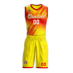 Conjuntos de uniformes de baloncesto personalizables Diseño por sublimación Tus propias imágenes Unisex 100% Poliéster Ropa deportiva Transpirable Secado rápido - Product Image 1