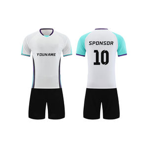 Camisetas de fútbol sublimadas personalizadas para equipos Kit de uniformes de fútbol transpirables personalizados Nombre y logotipo del equipo - Product Image 4