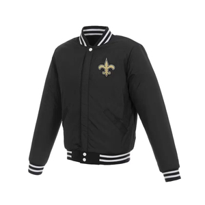 Blouson Bomber Classique pour Hommes Style Universitaire avec Logo Personnalisé, Col Montant, Logo Frontal, en Denim à Capuche, Chaud et Résistant - Product Image 3