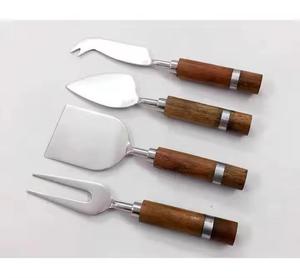 Juego de cuchillos de queso de acero inoxidable con mango plateado de diseño de palmera de latón macizo, juego de herramientas de queso con mango único de alta calidad - Product Image 2