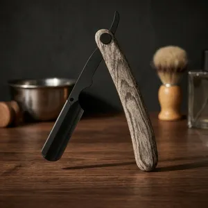 Stainless Steel Handle Single Blade Razor Stainless Steel for <b>Men</b> Barber Shop Use <b>Bikini</b> Body Face - Product Image 1