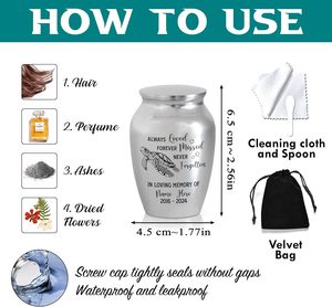 Personalized Turtle Pet <b>Memorial</b> Cremation Urn <b>for</b> Human Ashes Keepsake Remembrance <b>Gifts</b> <b>Loss</b> of Loved One Custom Size Silver - Product Image 3