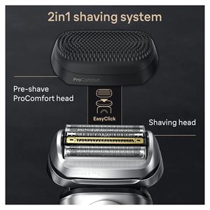 Afeitadora Eléctrica Masculina 5 Elementos con Cabezal Confortable, Sistema 2 en 1 Húmedo/Seco, 60min de Carga, Impermeable IPX7 para Cuerpo y Aplicaciones en RV - Product Image 5