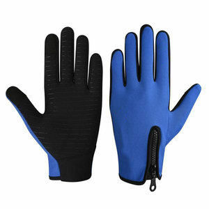 Gants de cyclisme de plein air personnalisés avec fermeture à glissière antidérapant paume tissu synthétique thermique écologique Logo personnalisé et marque - Product Image 4