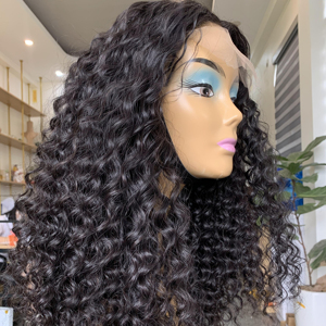 Eurasian 100% Extensions de Cheveux Humains Bouclés Crépus Vague Perruque Double Trame Dentelle Origine Vietnamienne pleine perruque frontale avec dentelle HD - Product Image 1