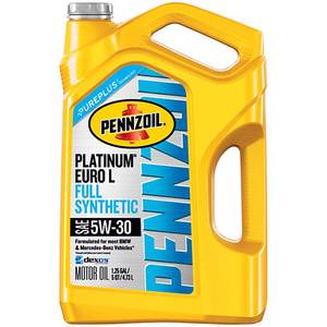 Pennzoil 550051126 Platinum Euro Full Synthetic 5W 30 6 Pack 1 Quart 5 Year Expiration Premium Engine Lubricants Cleaners - Product Image 1
