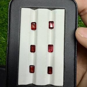 หินโกเมนโมซัมบิกแดงตัดทรงแปดเหลี่ยมอัญมณีหลวมสำหรับแหวนและจี้ - Product Image 2