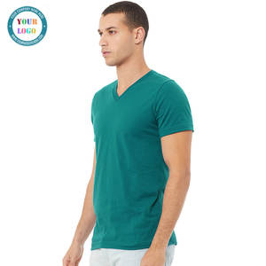 Camiseta de algodón pima con cuello en V para hombre transpirable - Product Image 5