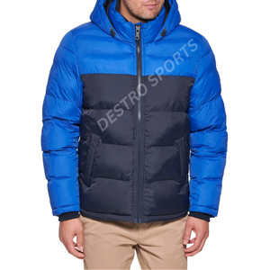 Veste matelassée à capuche brillante thermique pour hommes Manteau d'hiver isolé Veste matelassée en duvet résistante à l'eau Fabricant Exportateur - Product Image 3